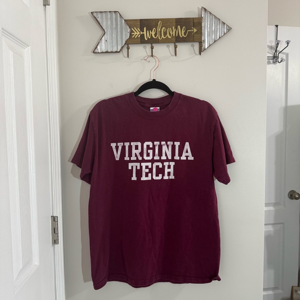 Gildan Maroon Virginia Tech Short Sleeve Tee